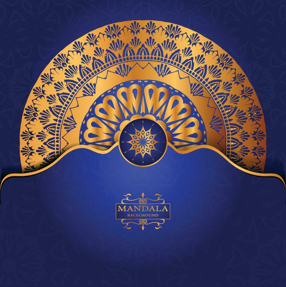 lujo oro arabesco modelo en mandala antecedentes Arábica islámico este estilo prima vector