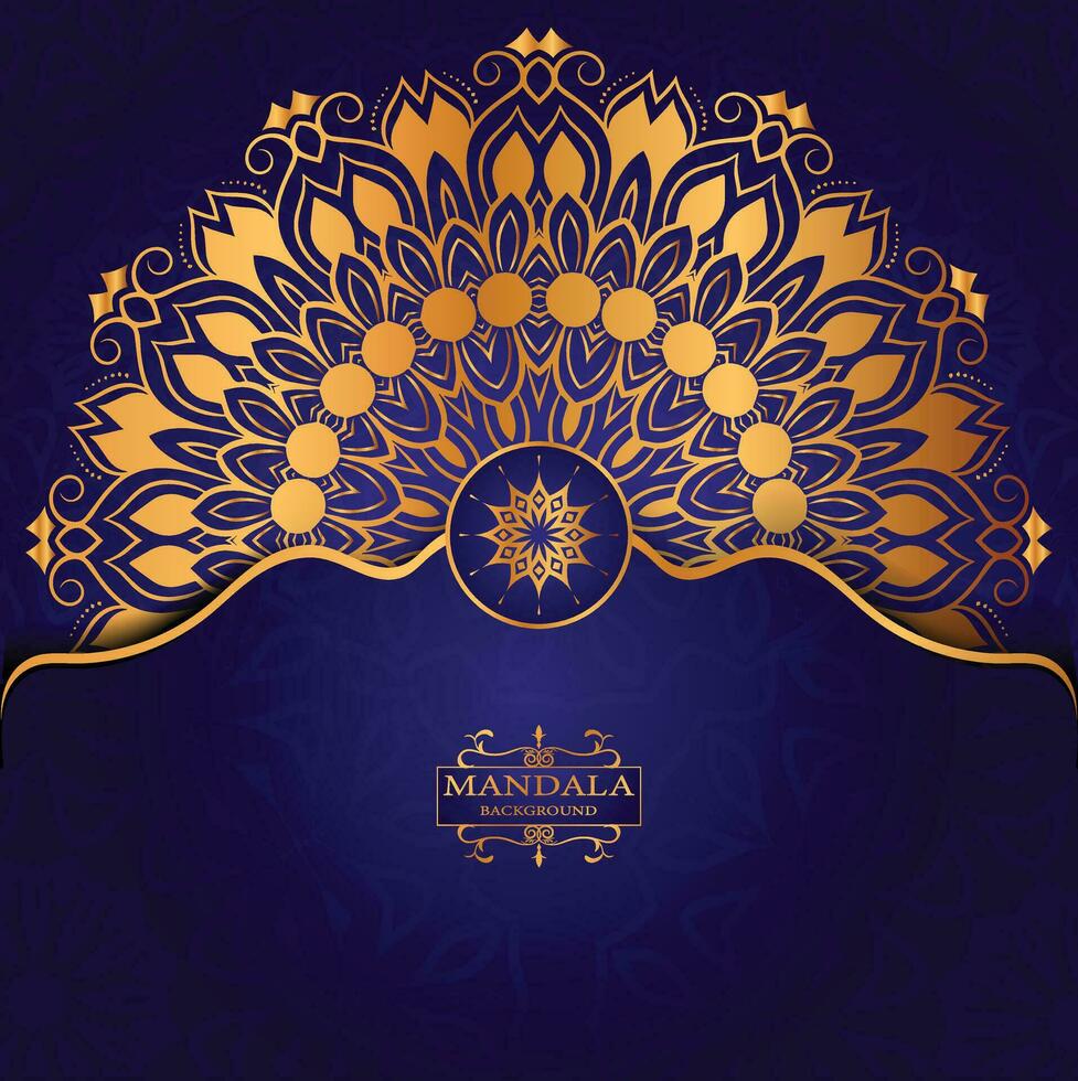 Luxury mandala background with golden arabesque pattern east style vector