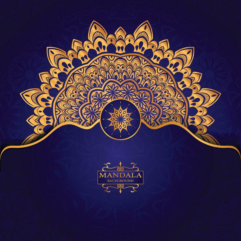 Luxury mandala background with golden arabesque pattern east style vector