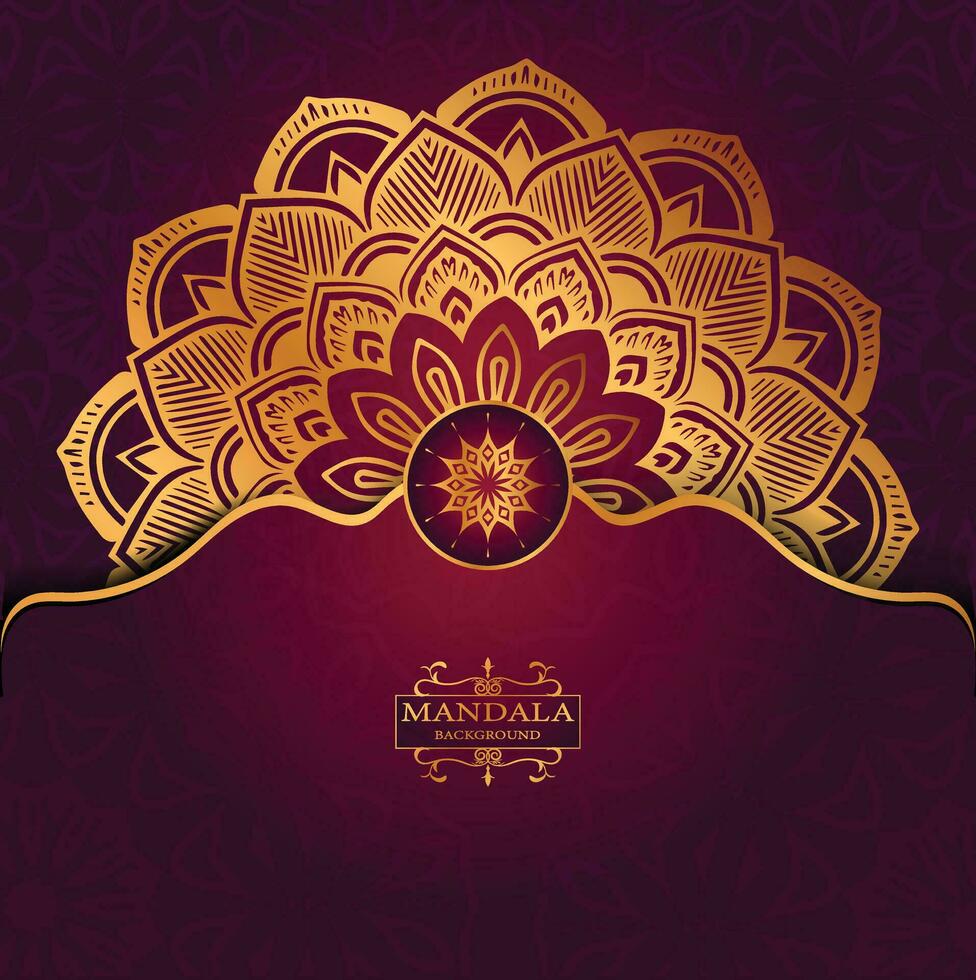 floral lujo mandala antecedentes arabesco estilo vector