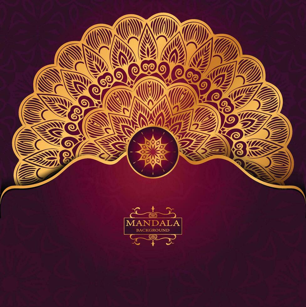 Floral luxury mandala background arabesque style vector