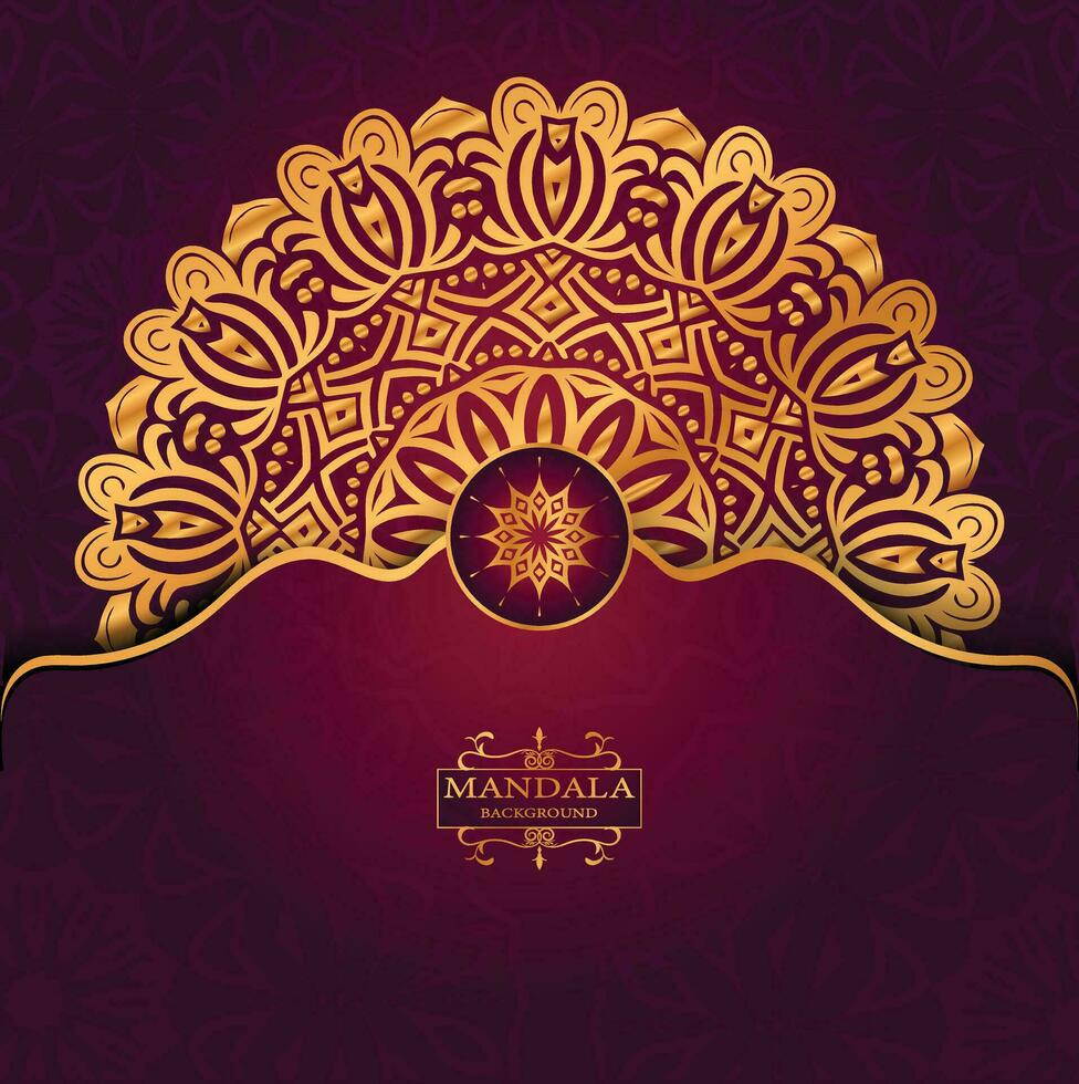 Floral luxury mandala background arabesque style vector