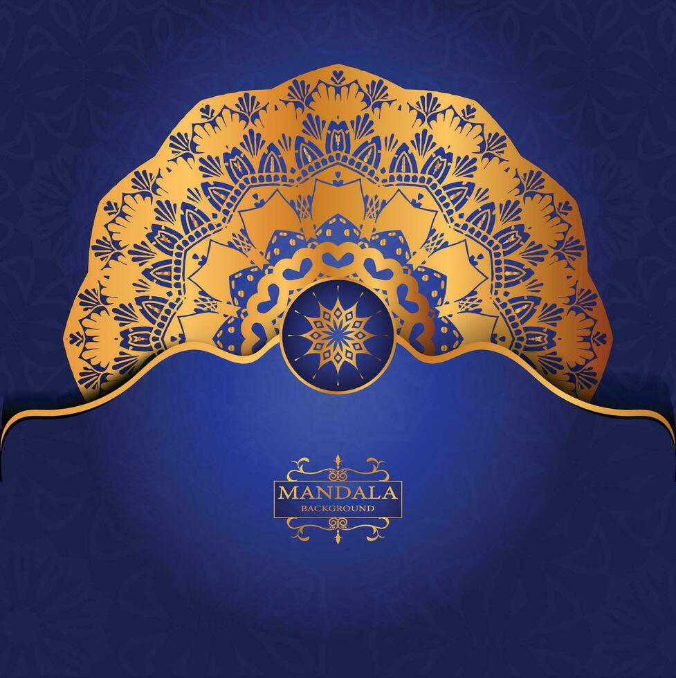 Luxury gold arabesque pattern in mandala background arabic islamic east style premium vector