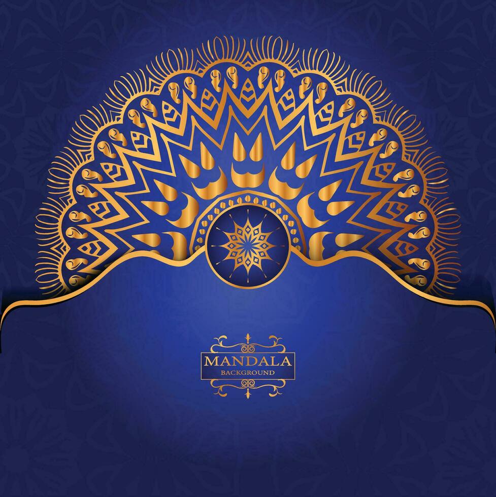 Luxury gold arabesque pattern in mandala background arabic islamic east style premium vector