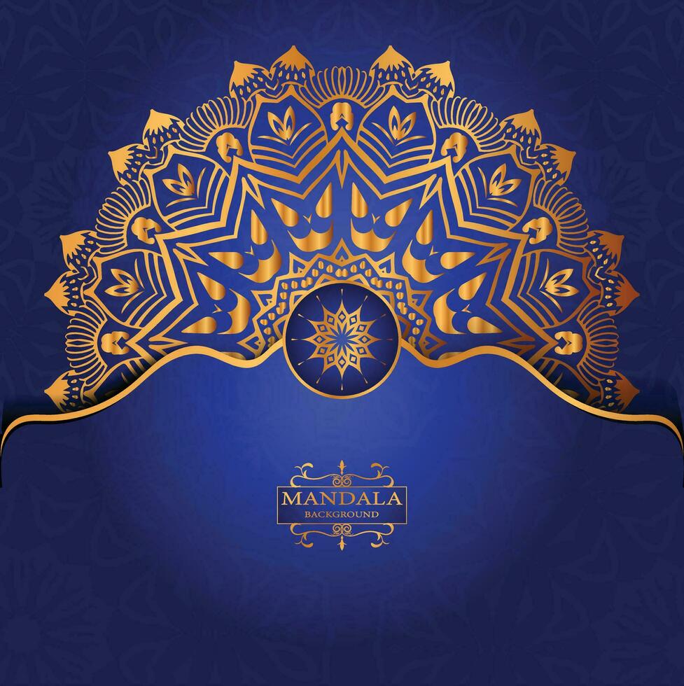 Luxury gold arabesque pattern in mandala background arabic islamic east style premium vector