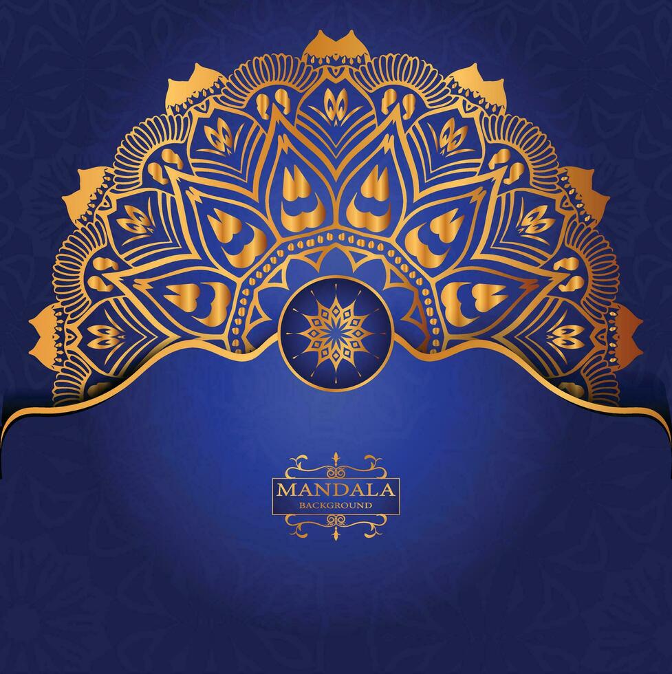 Luxury gold arabesque pattern in mandala background arabic islamic east style premium vector