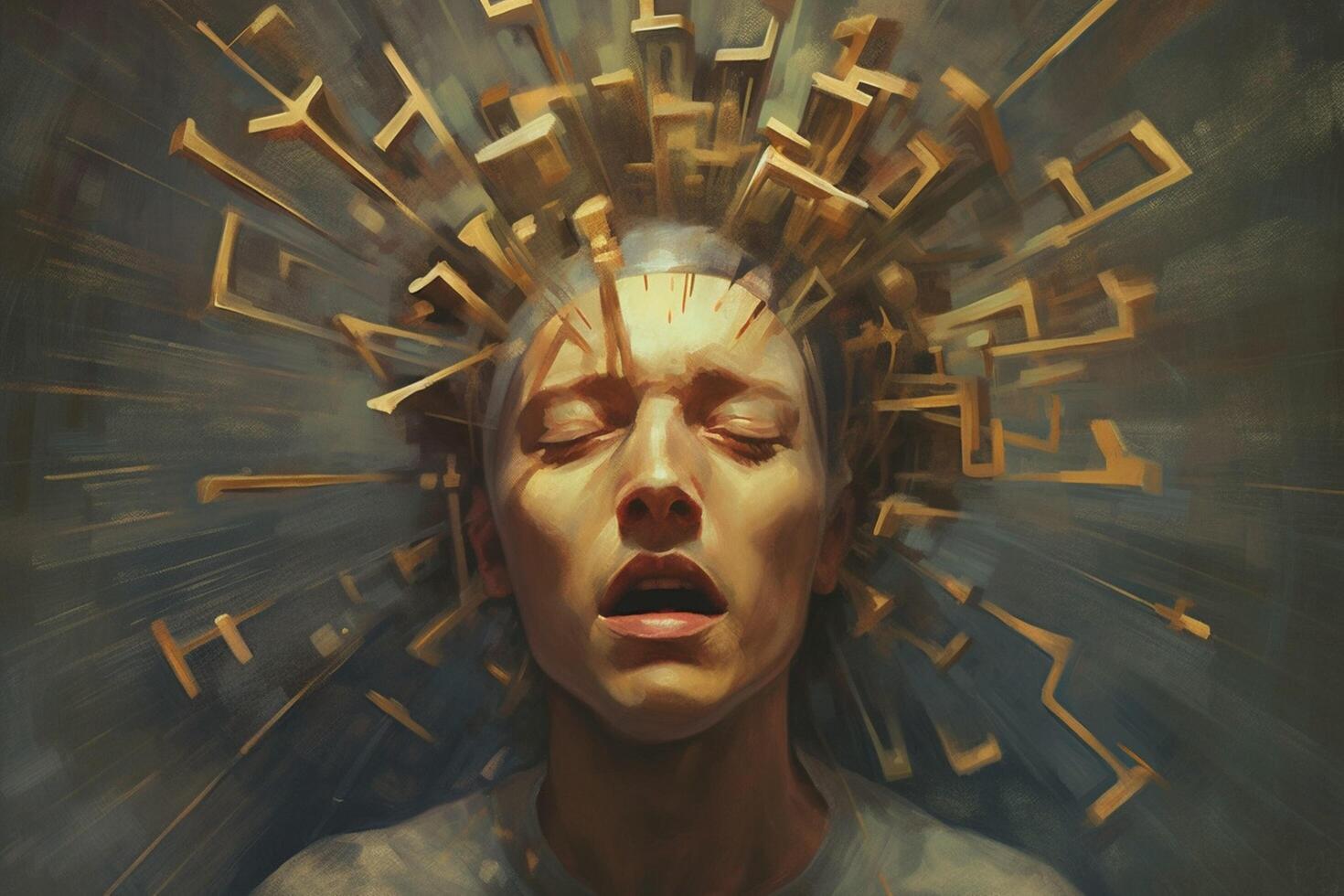Headache aesthetic graphic art photo