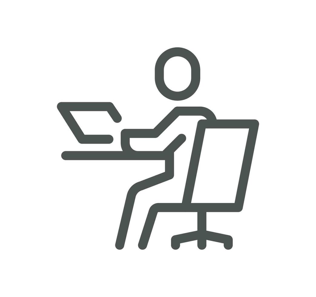 Work place related icon outline and linear vector. vector