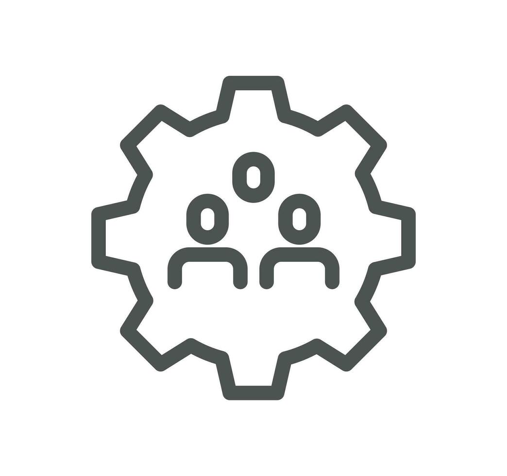 Team work related icon outline and linear vector. vector