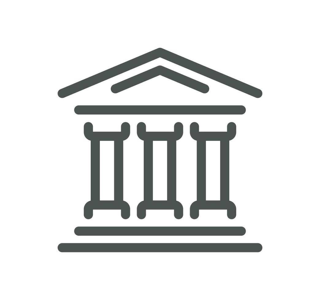 Buildings related icon outline and linear vector. vector