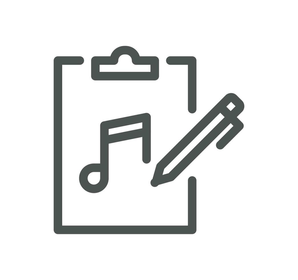 Music related icon outline and linear vector. vector