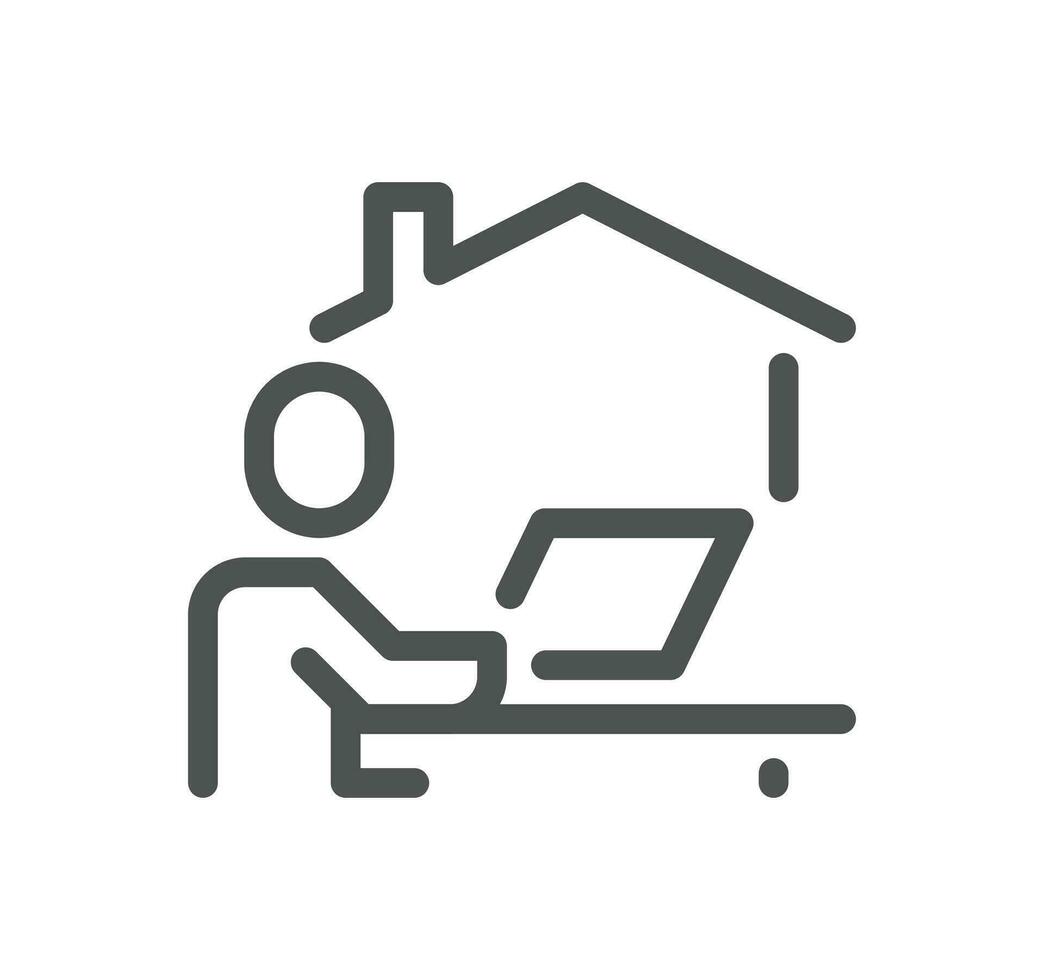 Work place related icon outline and linear vector. vector