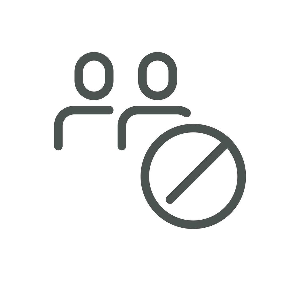 People related icon outline and linear vector. vector