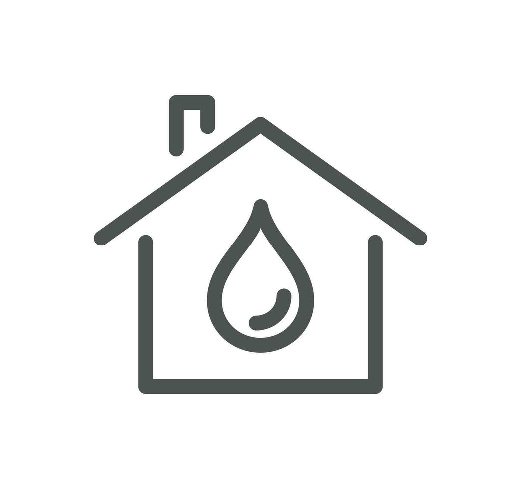 Waterproof related icon outline and linear vector. vector