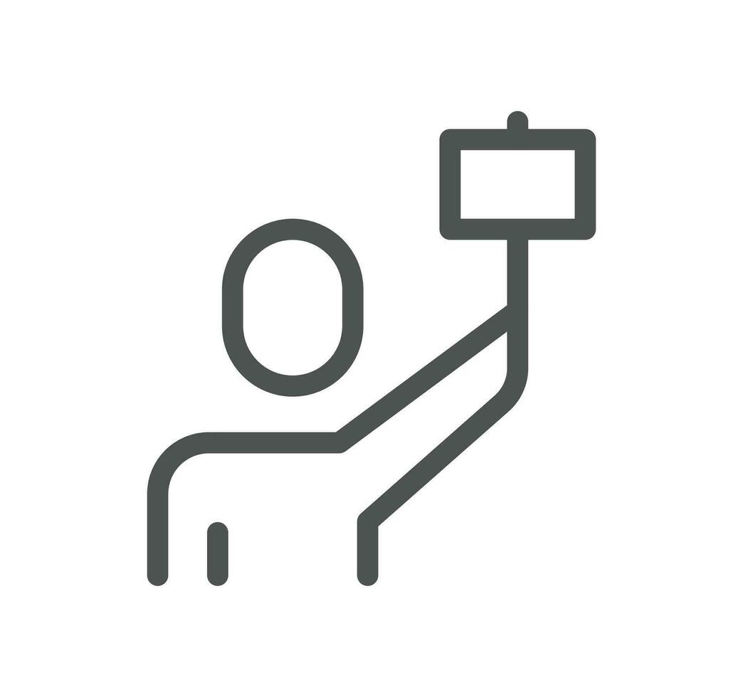 Auction related icon outline and linear vector. vector