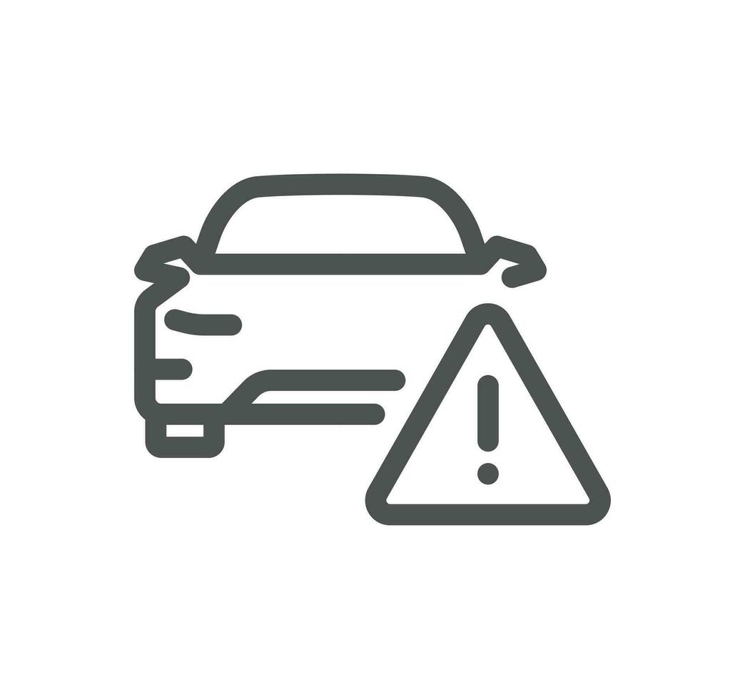 Car related icon outline and linear vector. vector