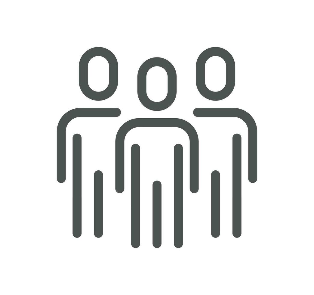 People related icon outline and linear vector. vector