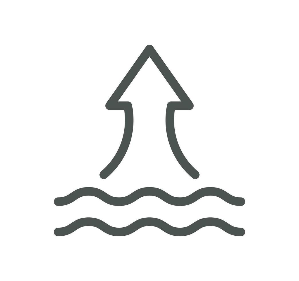 Waterproof related icon outline and linear vector. vector