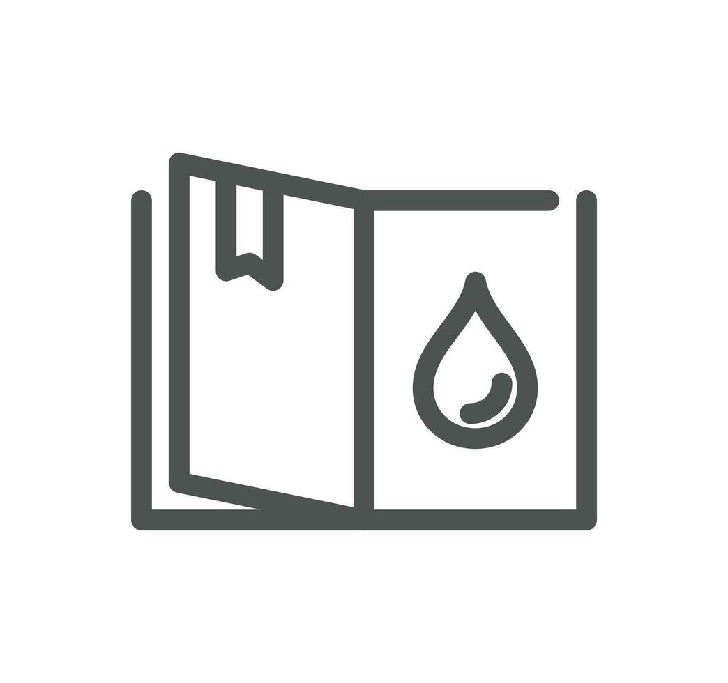 Waterproof related icon outline and linear vector. vector