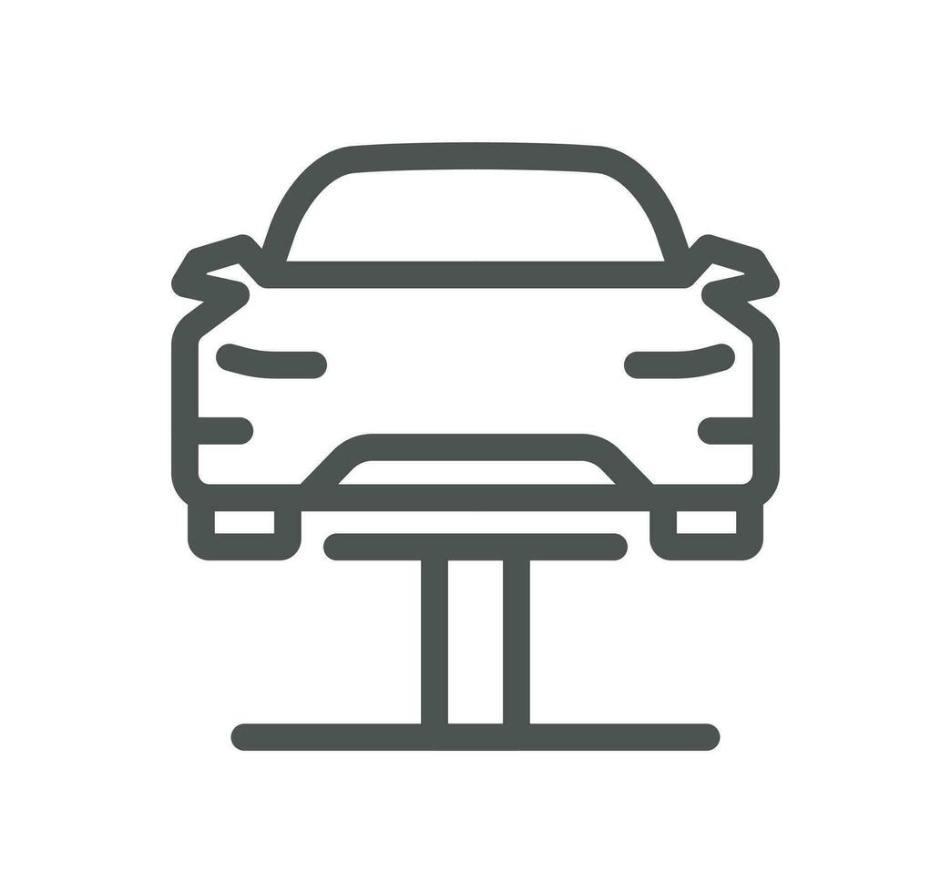 Car related icon outline and linear vector. vector