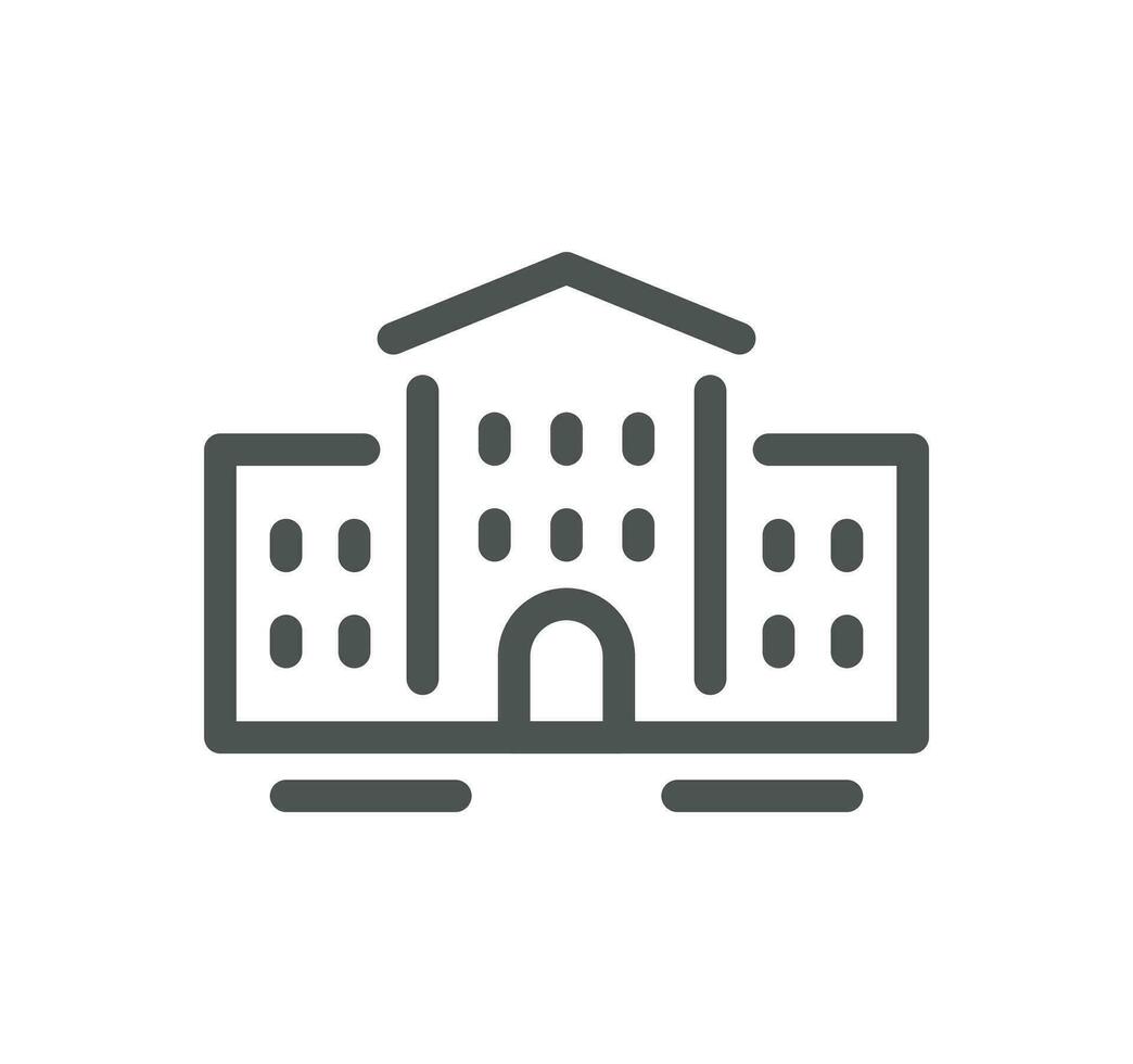 School and university related icon outline and linear vector. vector