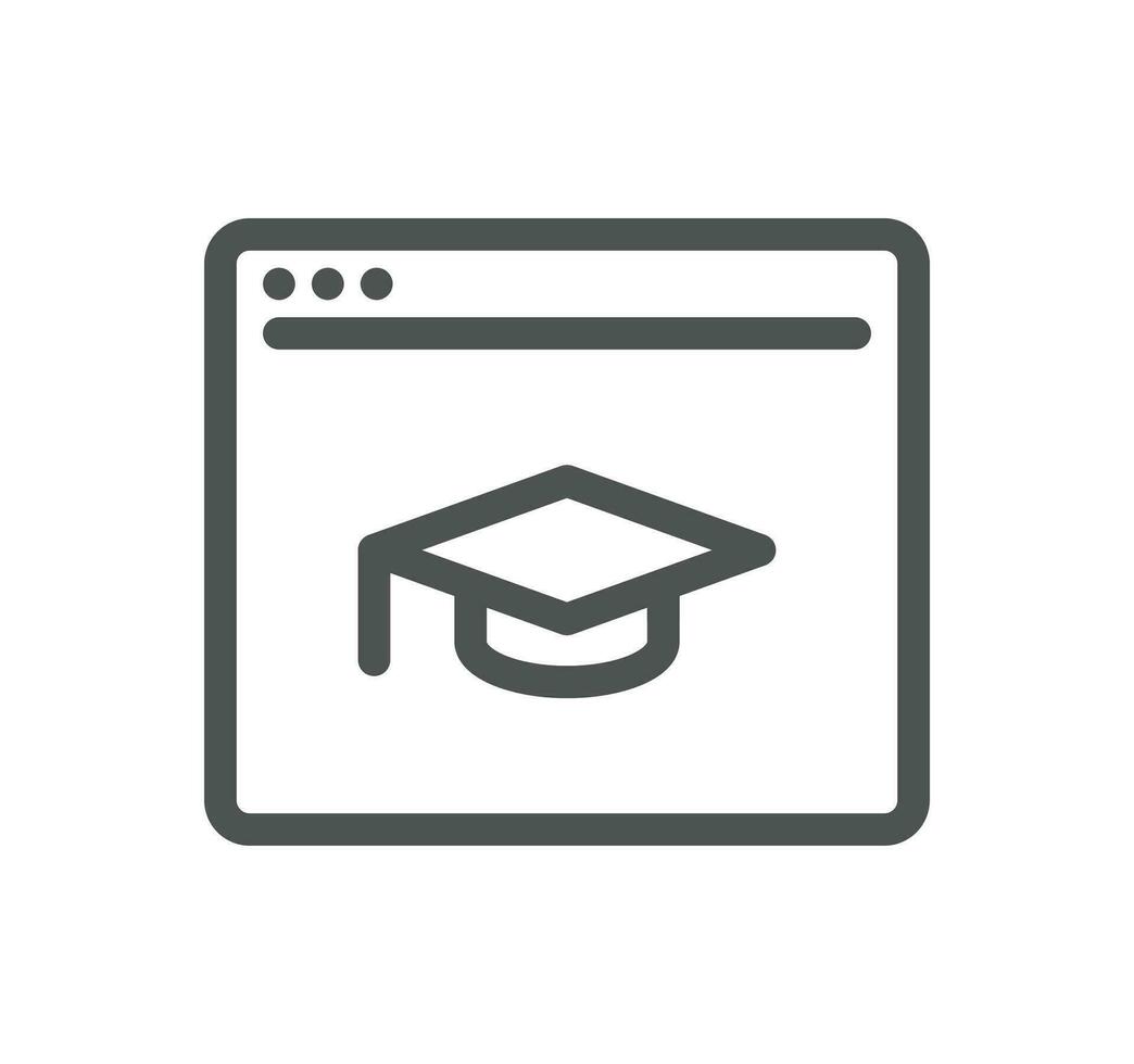 School and university related icon outline and linear vector. vector