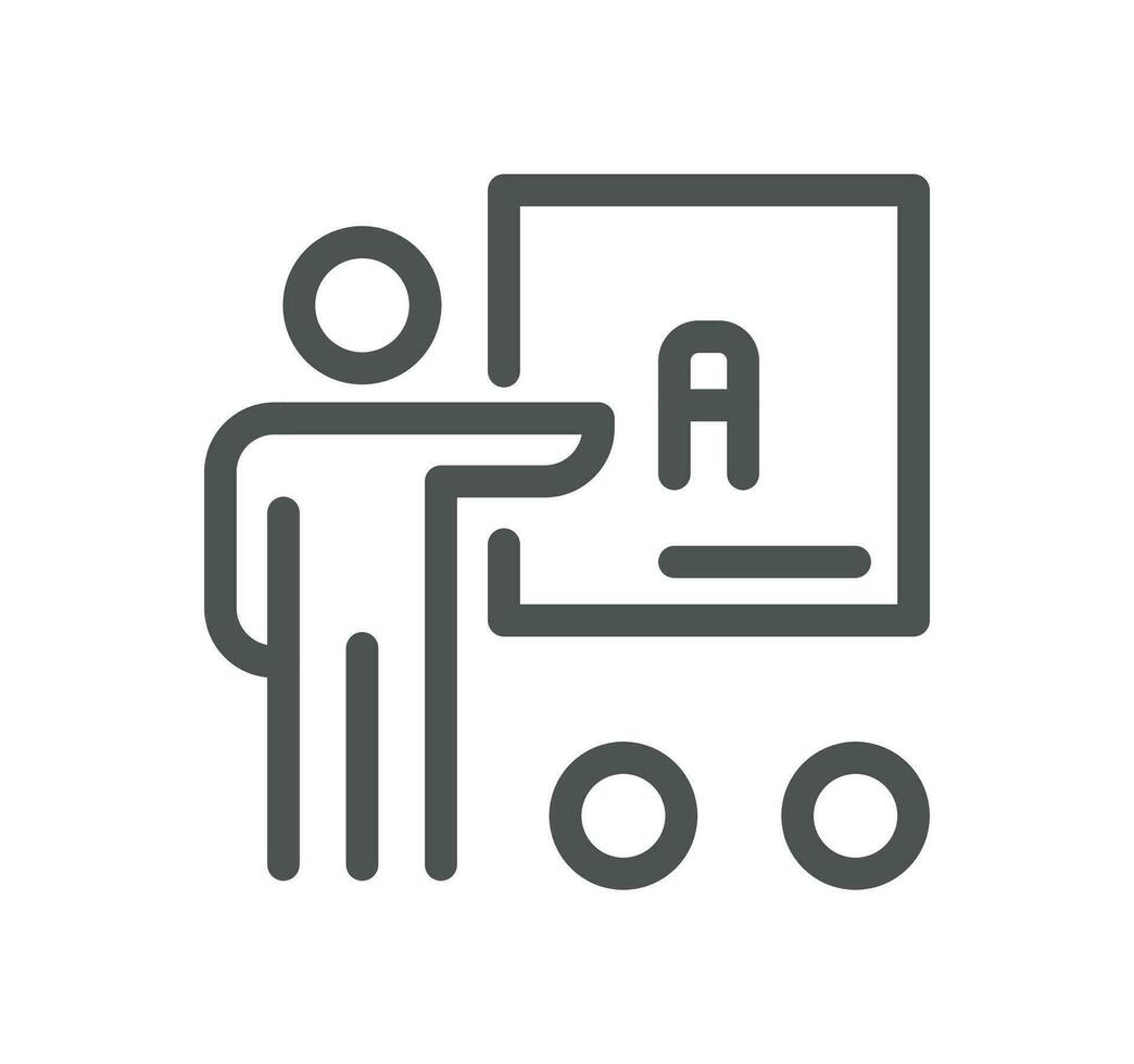 School and university related icon outline and linear vector. vector