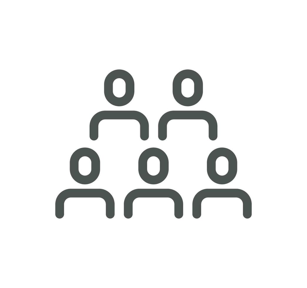 Team work related icon outline and linear vector. vector