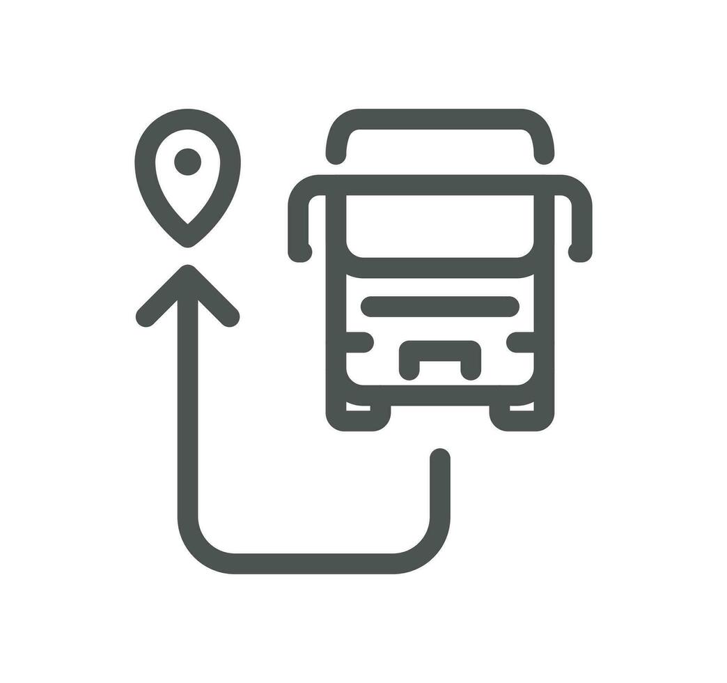 Truck logistics related icon outline and linear vector. vector