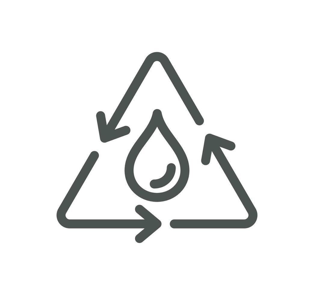 Waterproof related icon outline and linear vector. vector