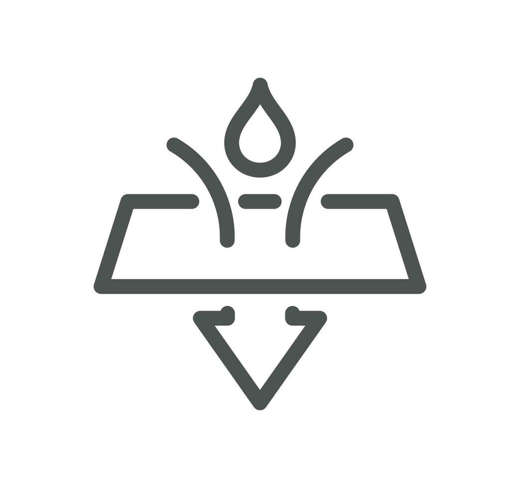 Waterproof related icon outline and linear vector. vector