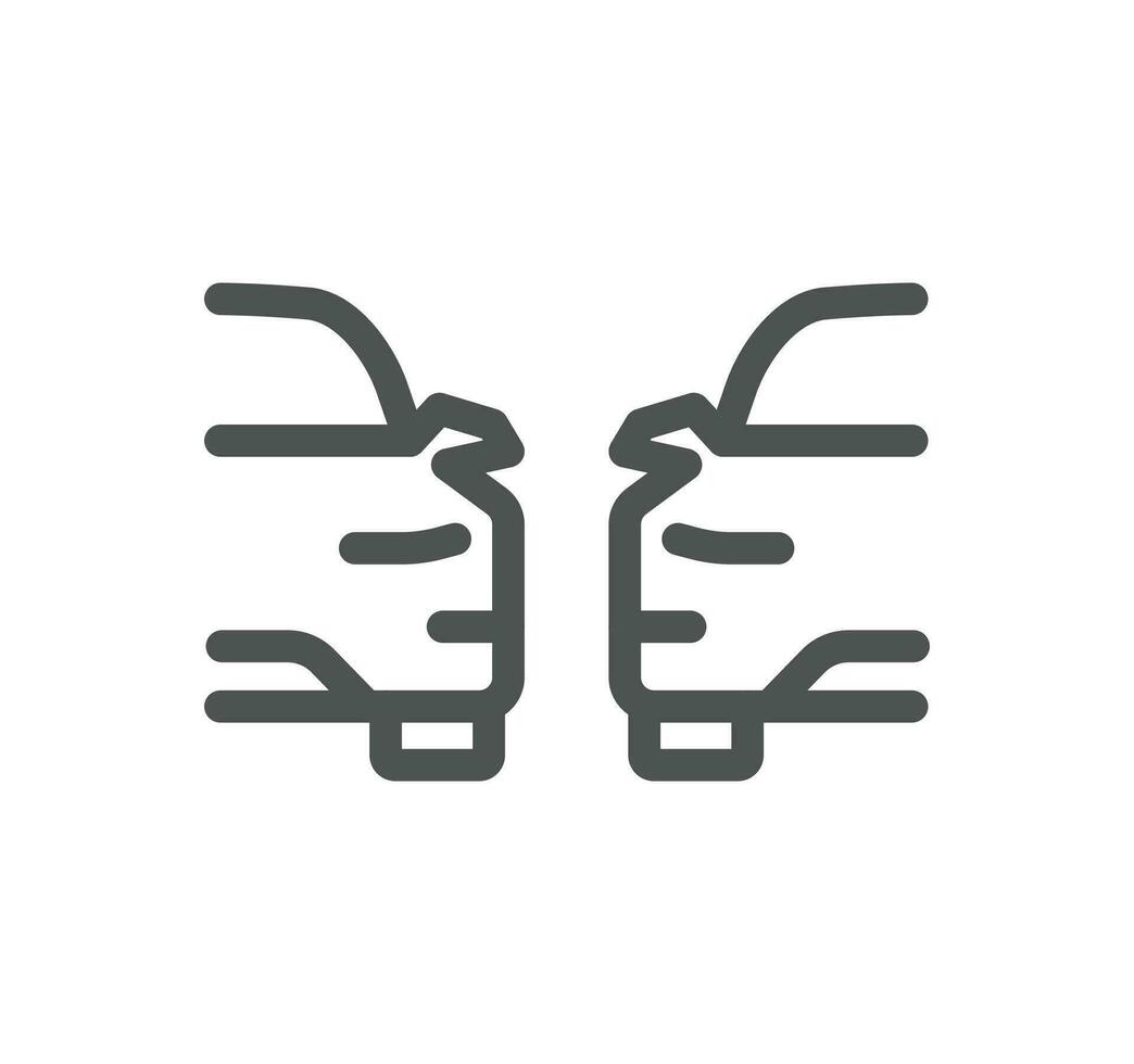 Car related icon outline and linear vector. vector