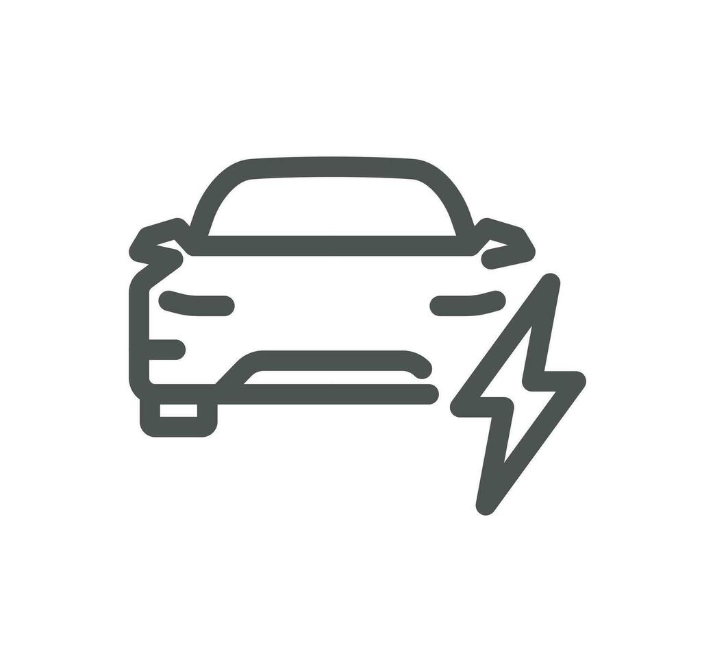 Car related icon outline and linear vector. vector