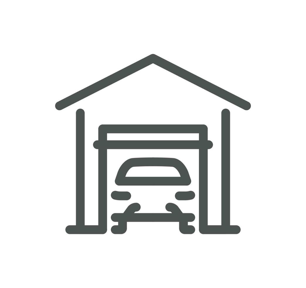 Car related icon outline and linear vector. vector