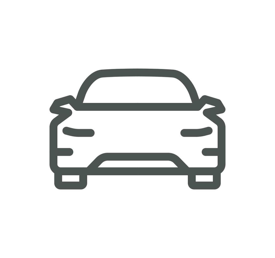 Car related icon outline and linear vector. vector