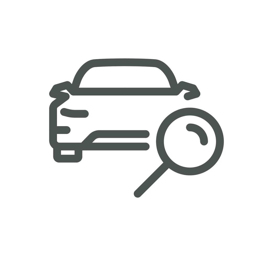 Car related icon outline and linear vector. vector