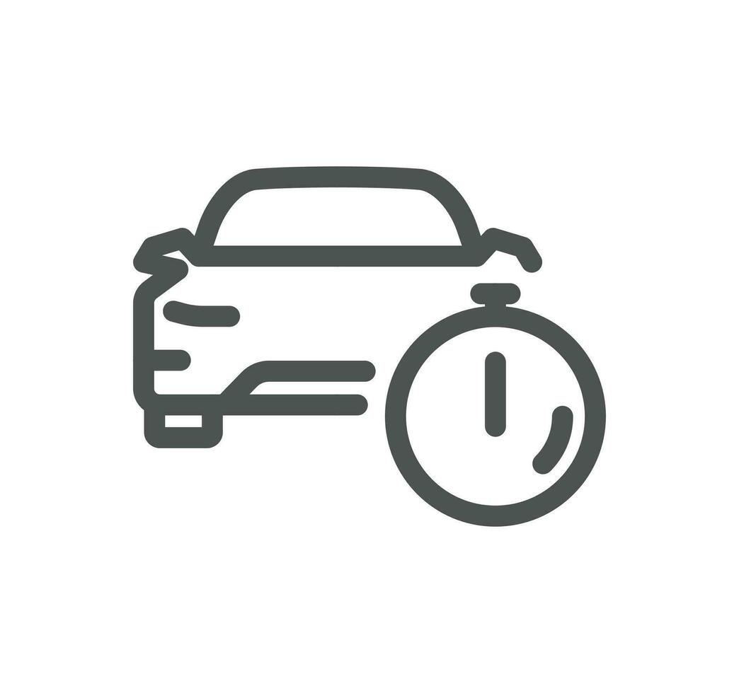 Car related icon outline and linear vector. vector