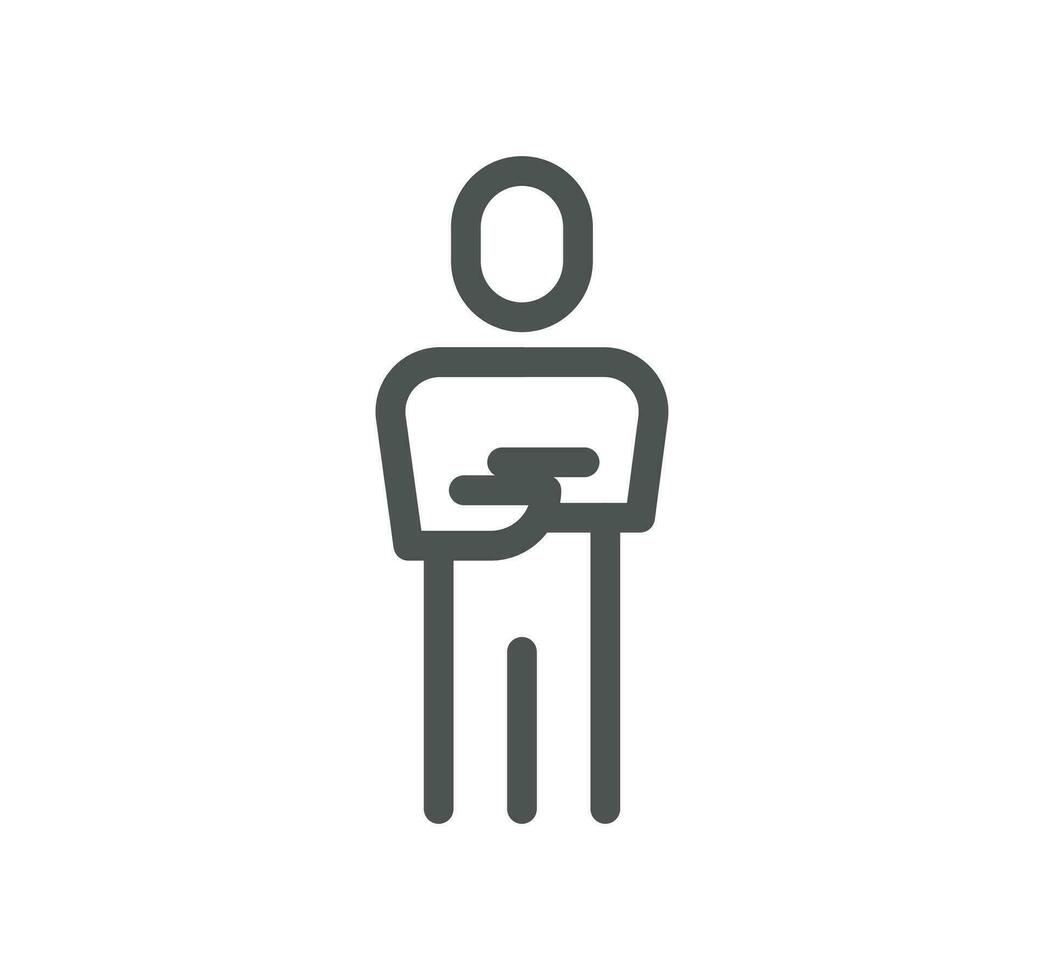 People related icon outline and linear vector. vector