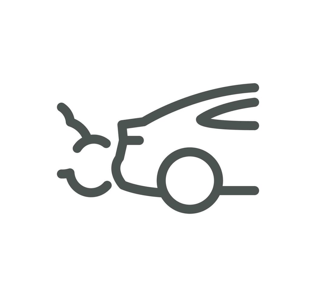 CO2 related icon outline and linear vector. vector