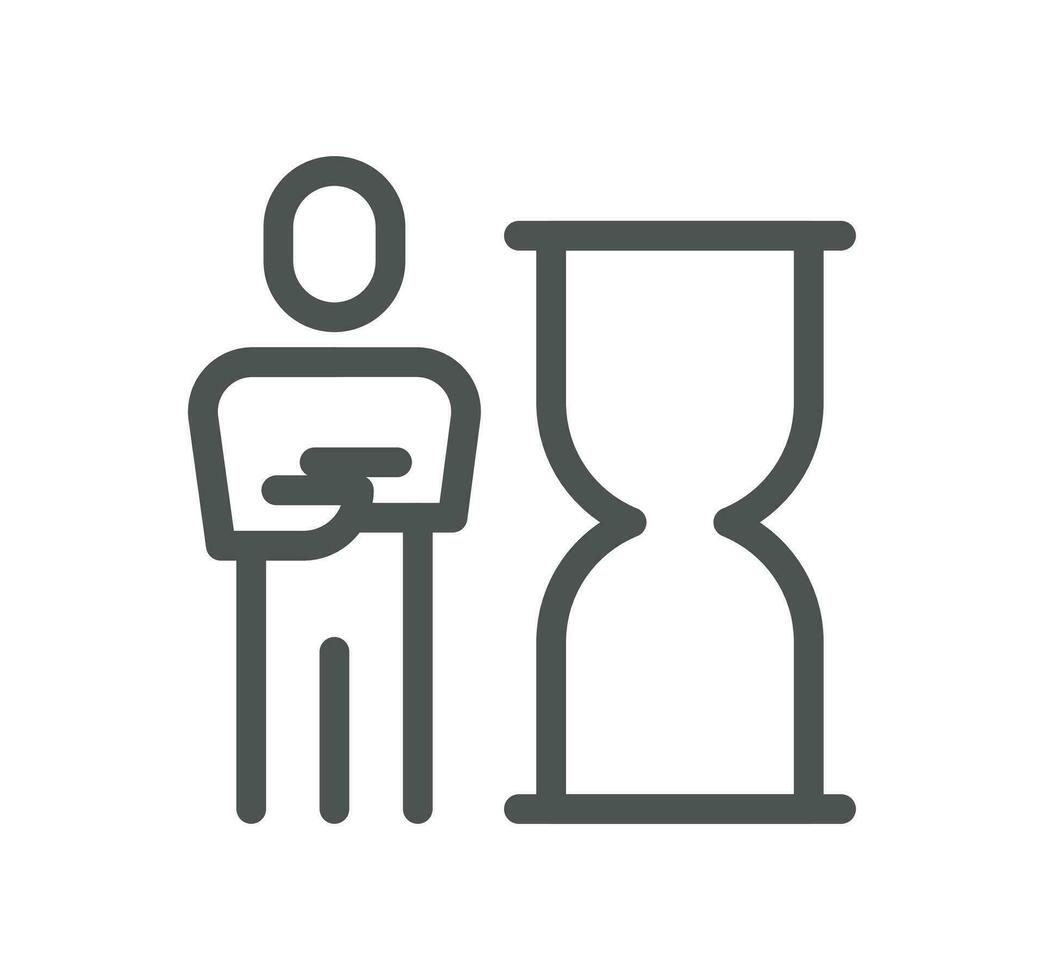 Business people related icon outline and linear vector. vector
