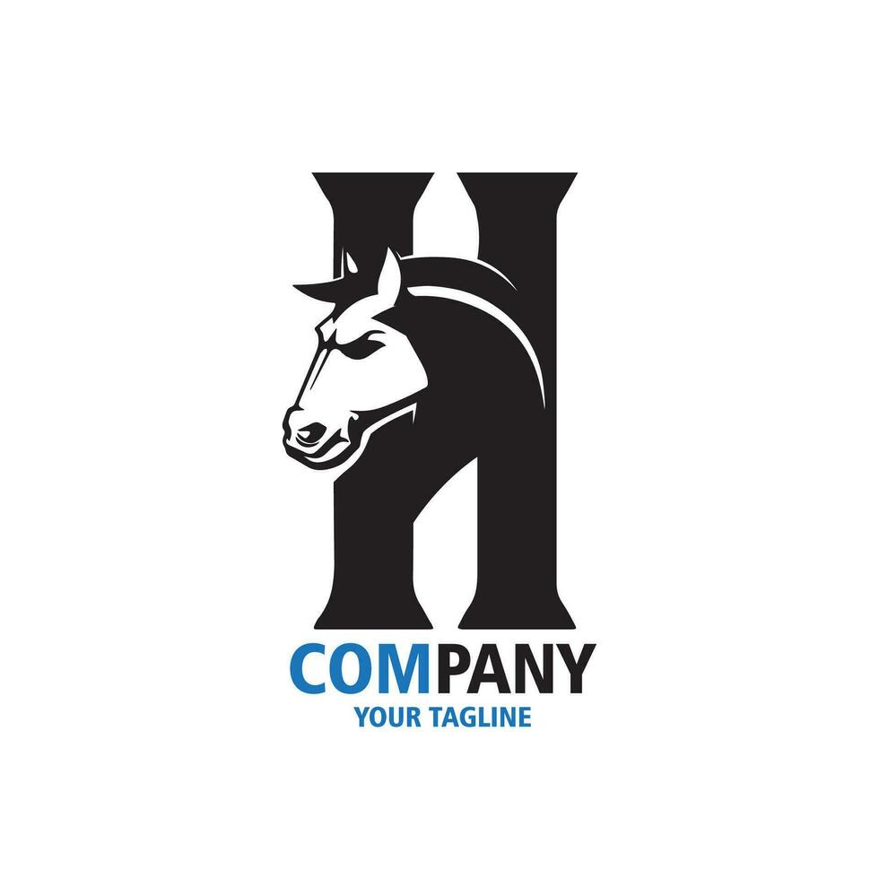 design logo letter h horse vector 25419645 Vector Art at Vecteezy