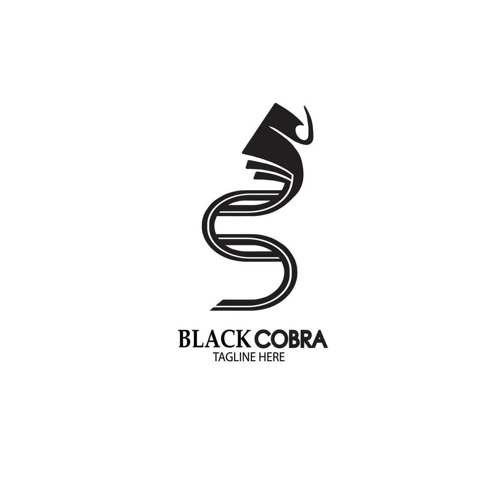 design logo letter b with king cobra vector illustration