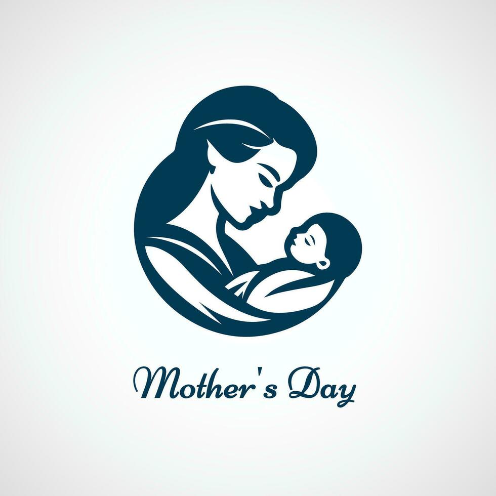 Happy mother's day design mom and child care vector