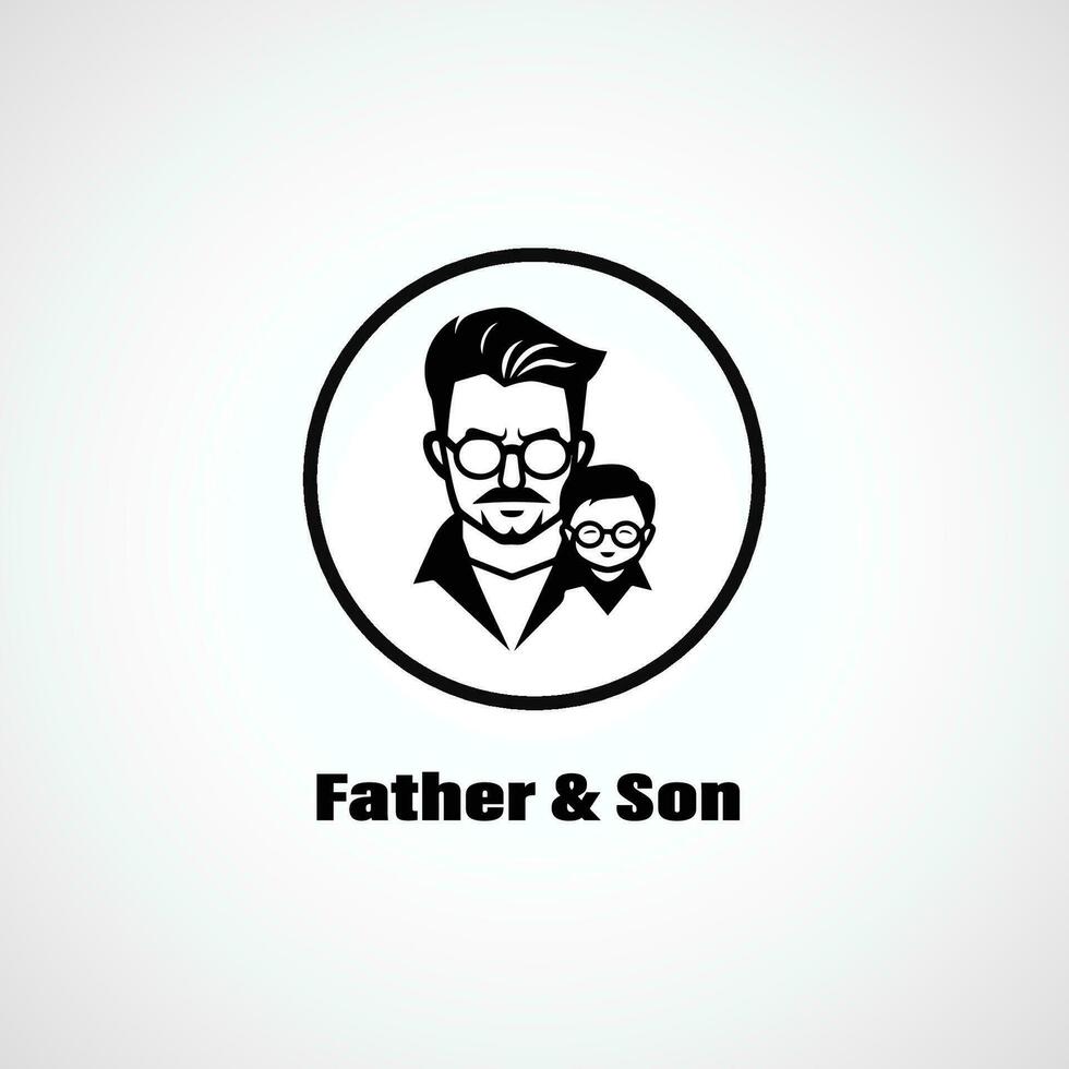 happy father's day father and son design vector