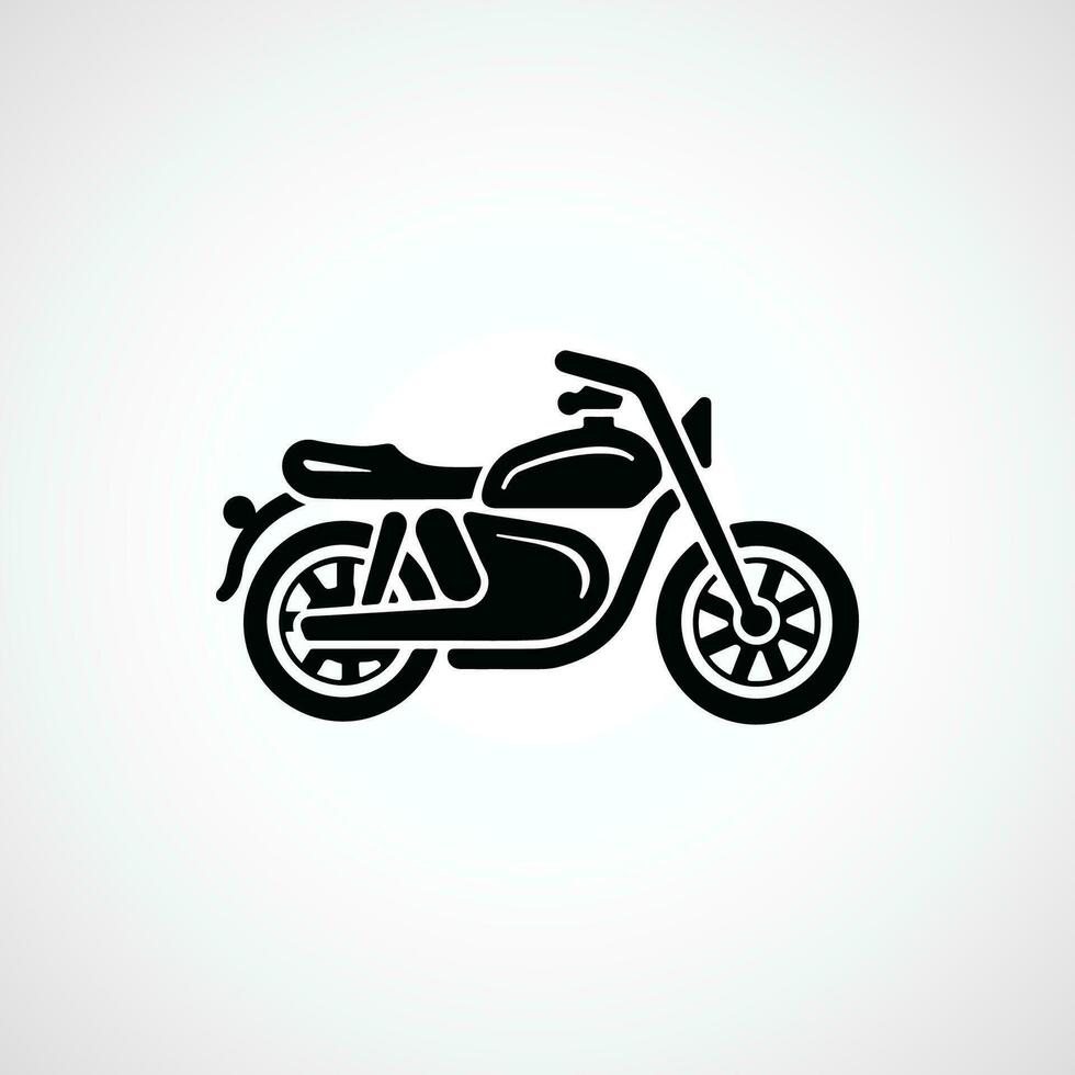 Vector vintage flat motorcycle icon design