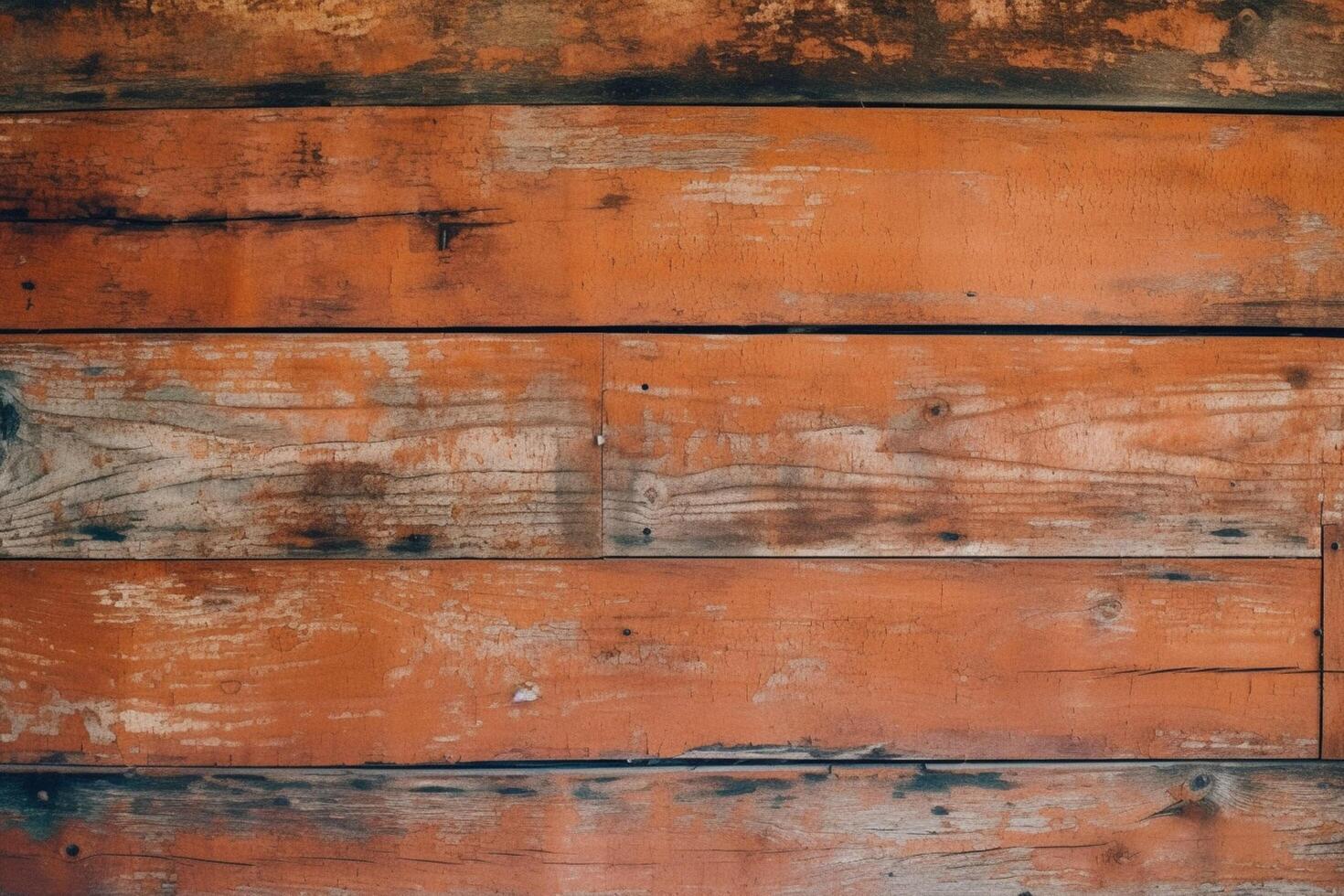 Rustic orange barnboard wall photo