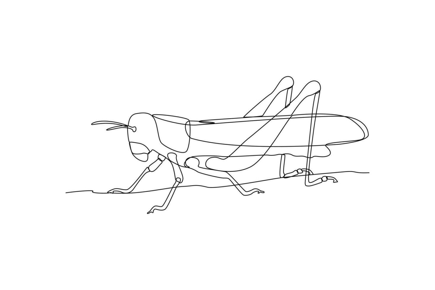 Continuous one line drawing insects concept. Single line draw design