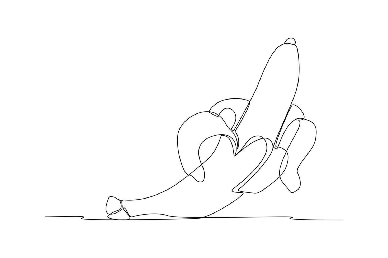 Single one line drawing fruits concept. Continuous line draw design graphic vector illustration.