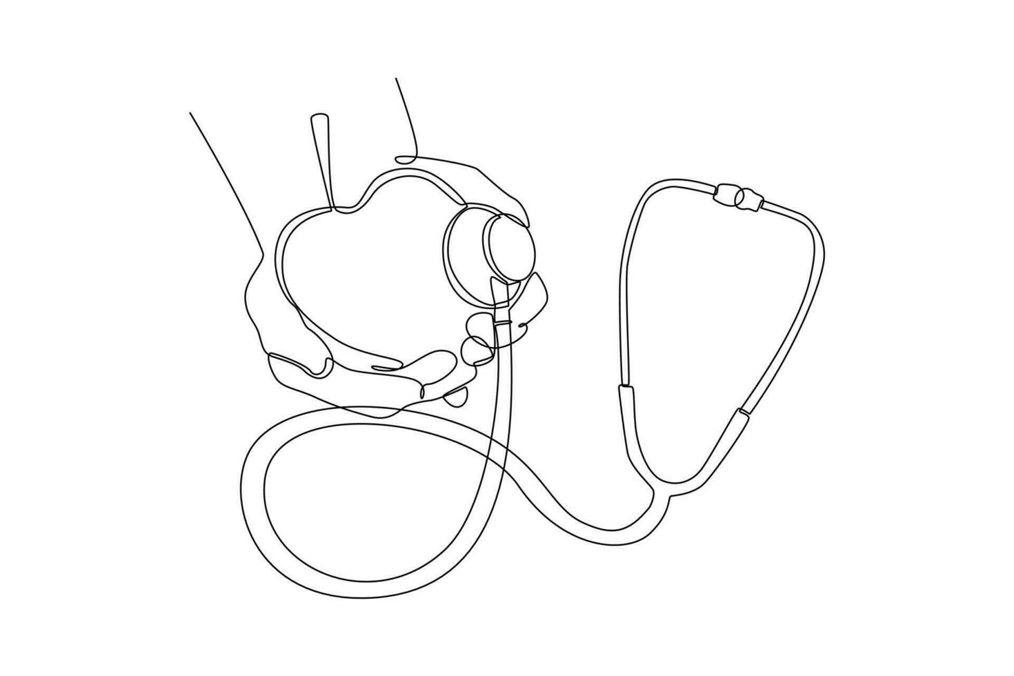 Continuous one line drawing World Heart Day concept. Single line draw design vector graphic illustration.