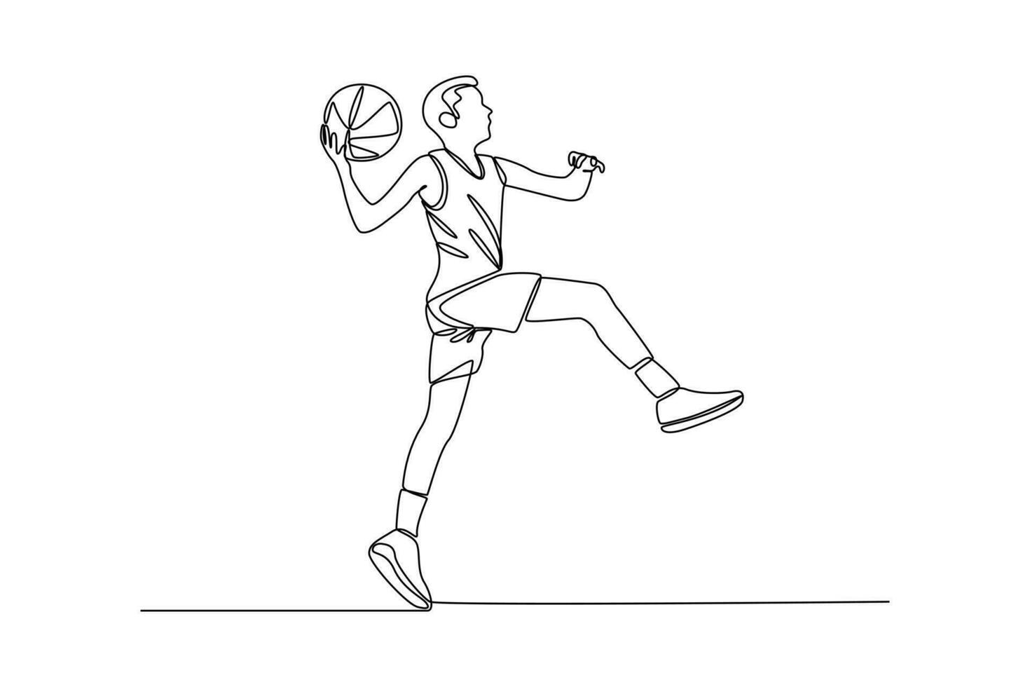 Continuous one line drawing Youth Sports concept. Single line draw design vector graphic illustration.